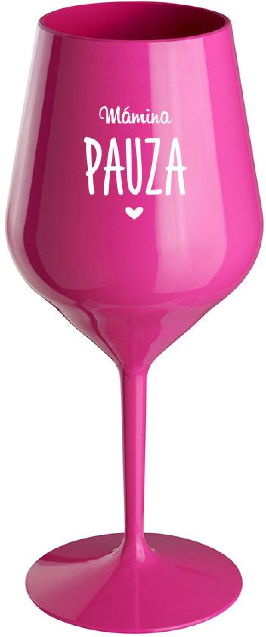 MÁMINA PAUZA - růžová nerozbitná sklenice na víno 470 ml - main (0)