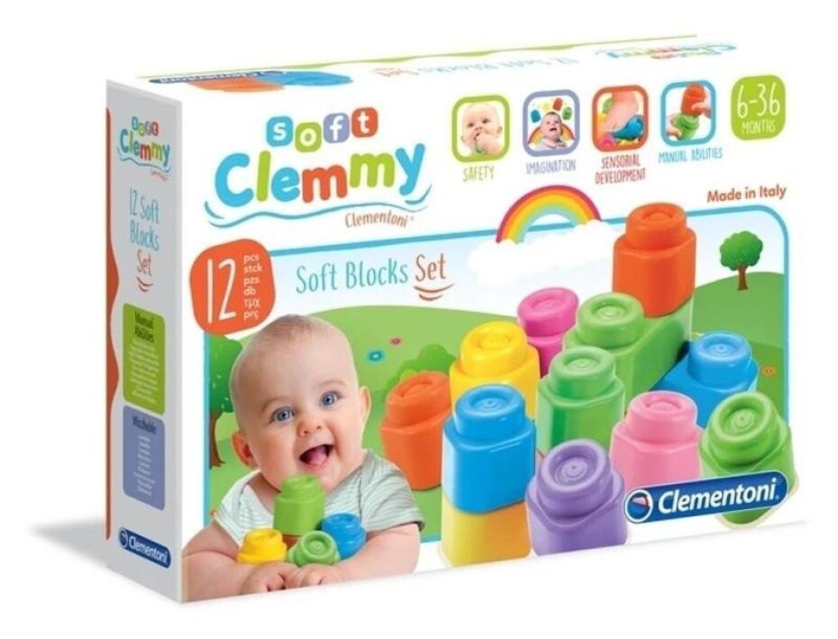 Soft Clemmy Sada 12 měkkých kostek - Clementoni - main (0)