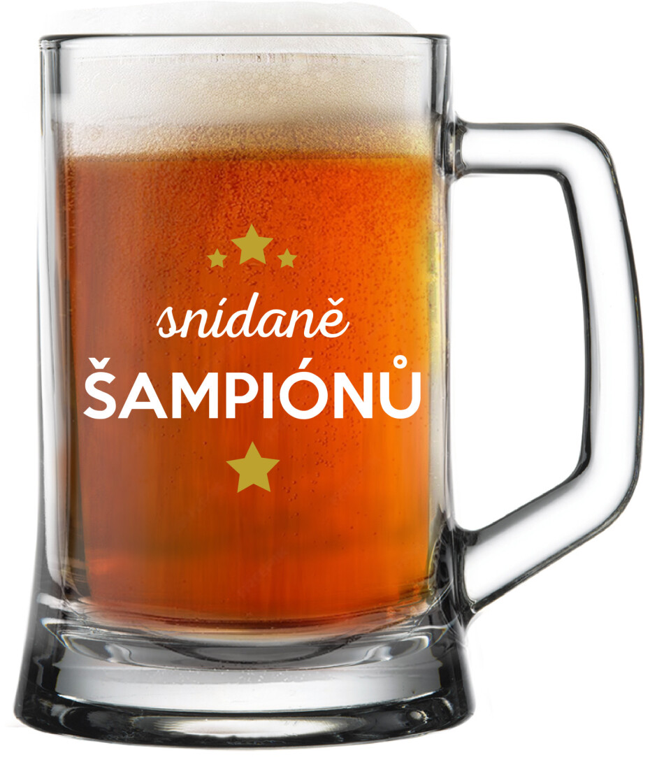 SNÍDANĚ ŠAMPIÓNŮ - pivní sklenice 0,5 l - main (0)