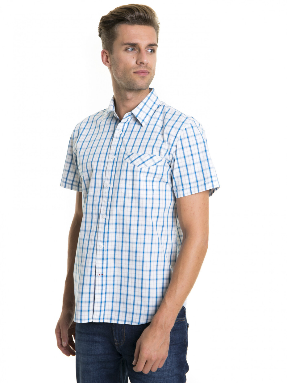 Košile s krátkým rukávem Big Star 141658 Blue-422 XL - main (0)