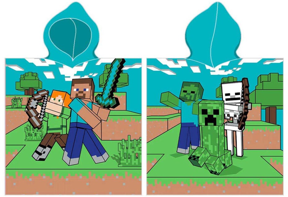 Dětské pončo Minecraft Time to Mine - main (0)