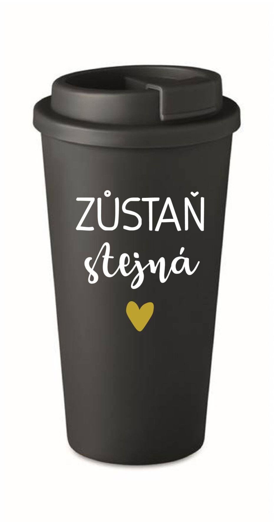 ZŮSTAŇ STEJNÁ - černý termohrnek 475 ml - main (0)