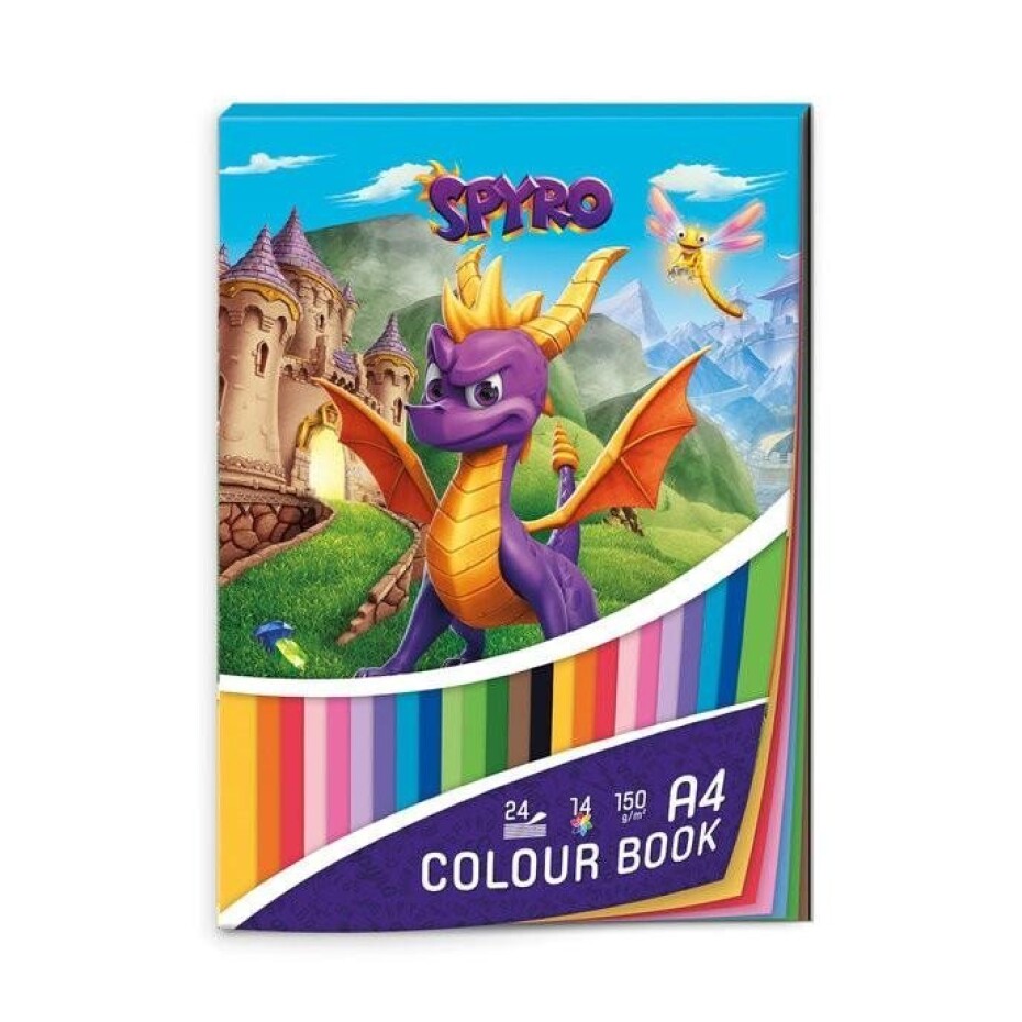 Blok barevných papírů A4 - Spyro - main (0)