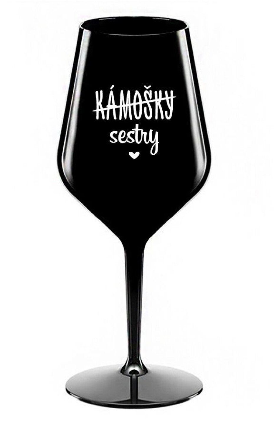 KÁMOŠKY - SESTRY - černá nerozbitná sklenice na víno 470 ml - main (0)