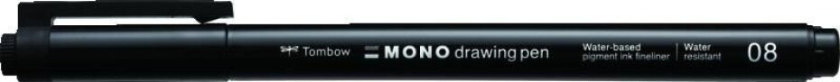 Tombow Fineliner MONO drawing pen - hrot 08 černá - main (0)