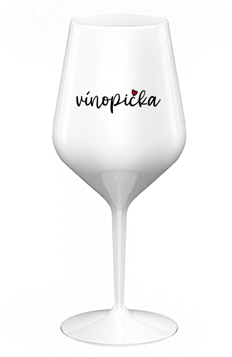 VÍNOPIČKA - bílá nerozbitná sklenice na víno 470 ml - main (0)