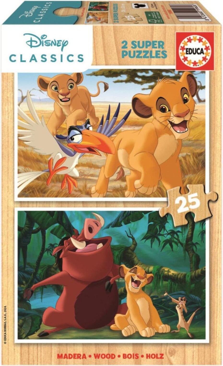 Dřevěné puzzle Lví král/2x25 dílků - main (0)