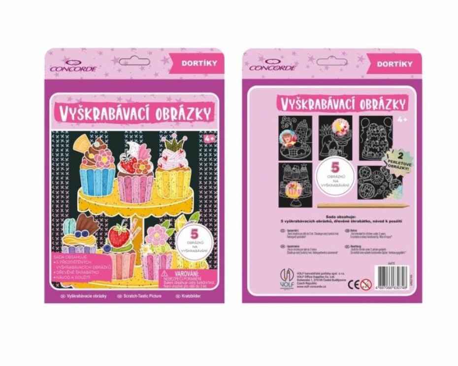 Concorde Vyškrabávací obrázky - Dortíky - main (0)