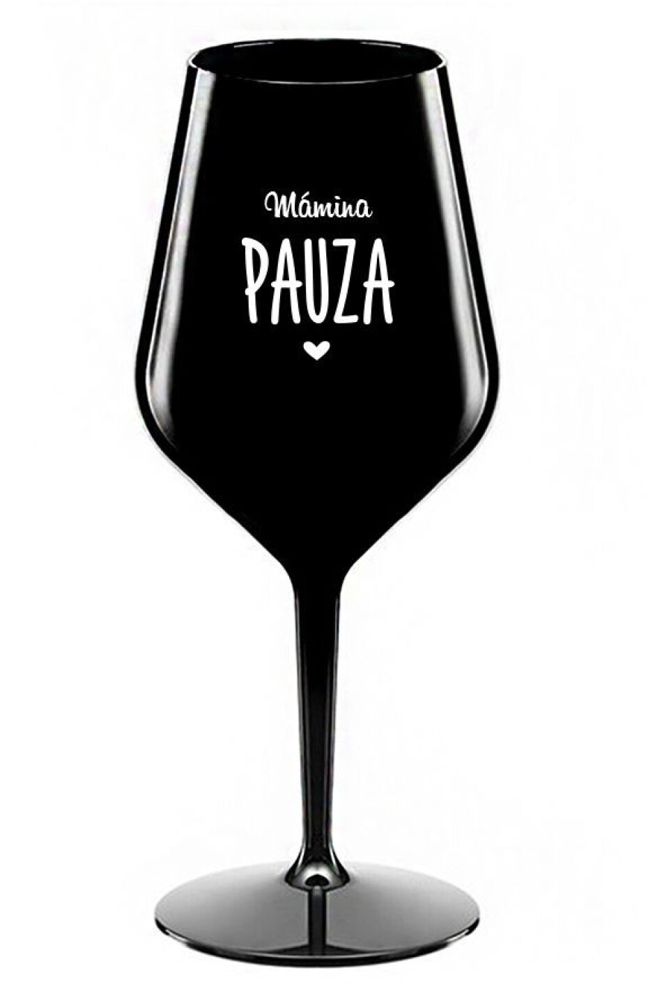 MÁMINA PAUZA - černá nerozbitná sklenice na víno 470 ml - main (0)