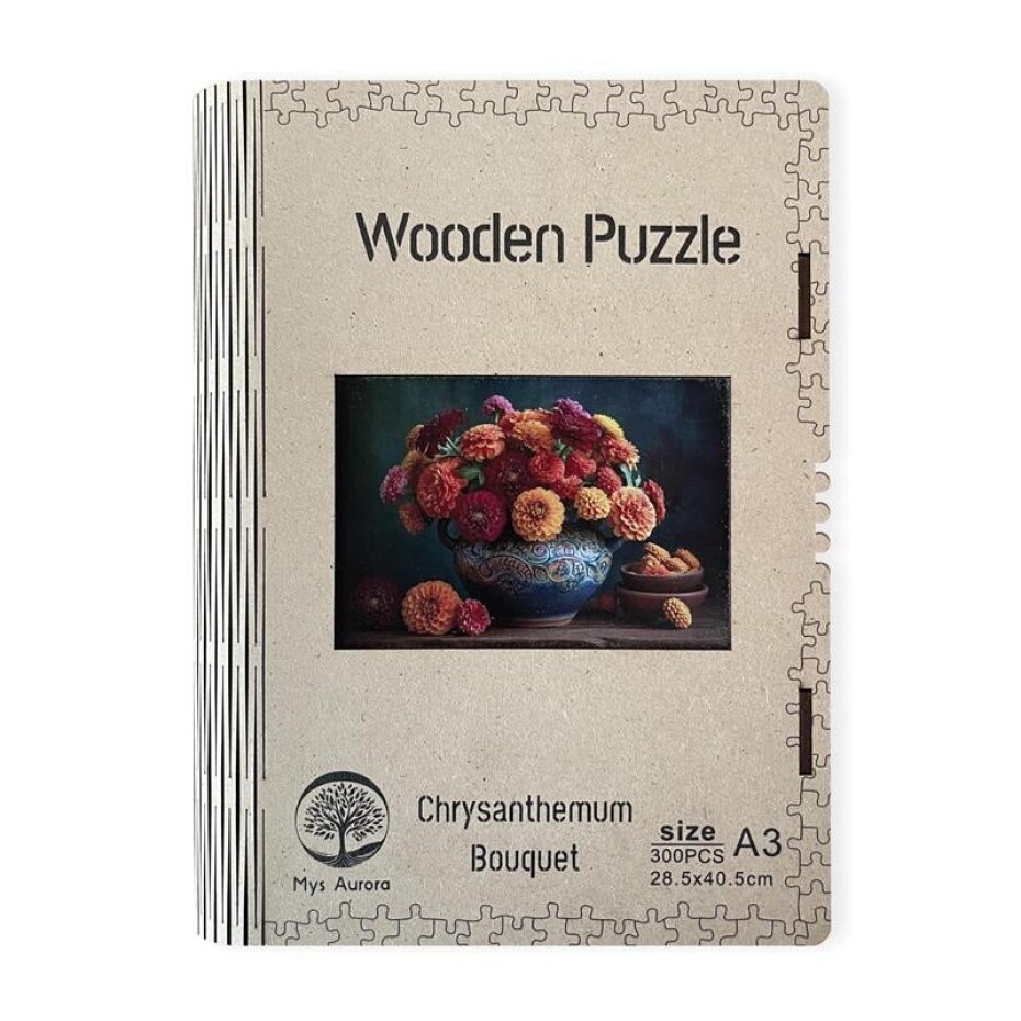 Dřevěné puzzle/Zátiší s chryzantémou A3 - EPEE - main (0)