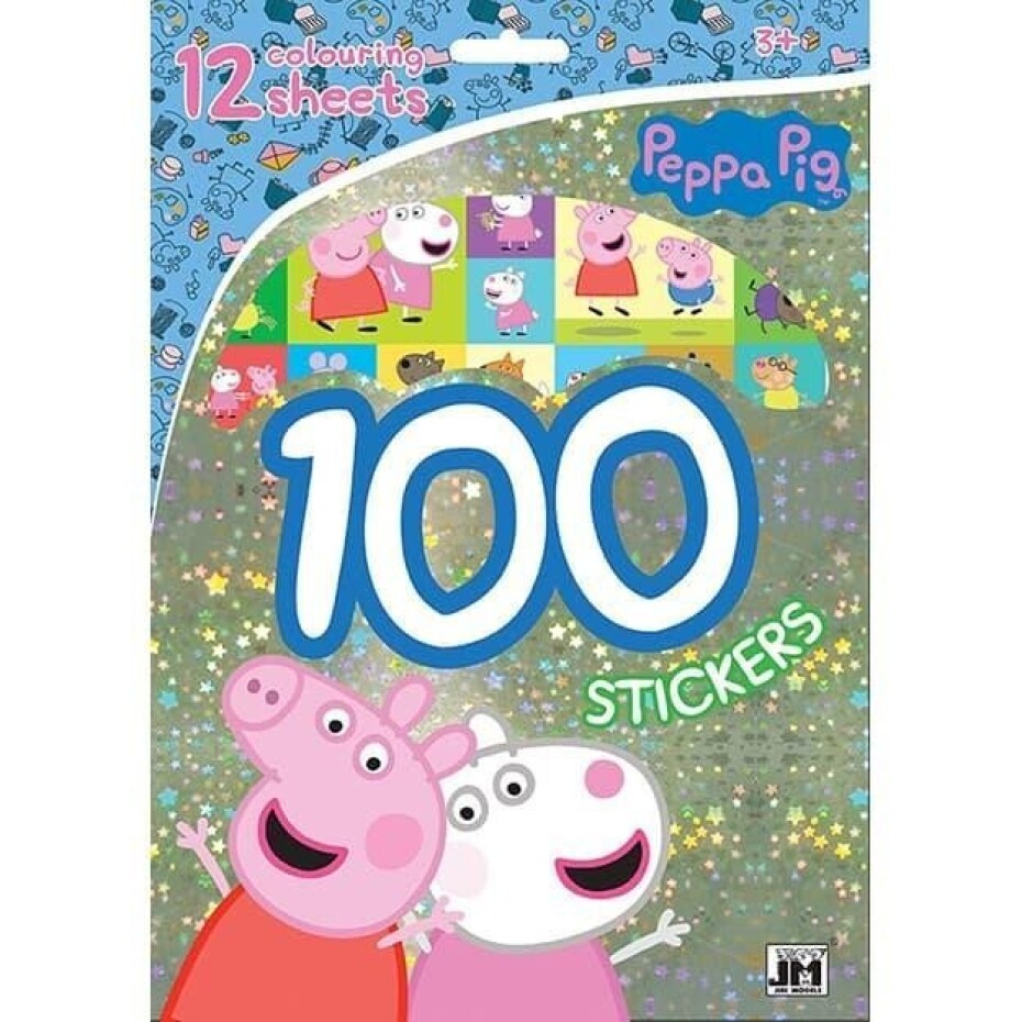 Prasátko Peppa - 100 samolepek s omalovánkovými listy - main (0)