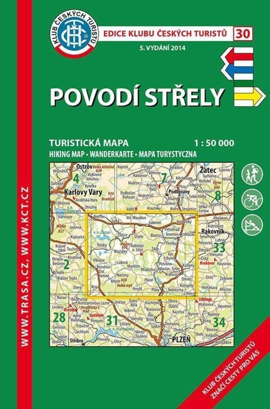 KČT 30 Povodí Střely 1:50 000 Turistická mapa, 7.  vydání - main (0)