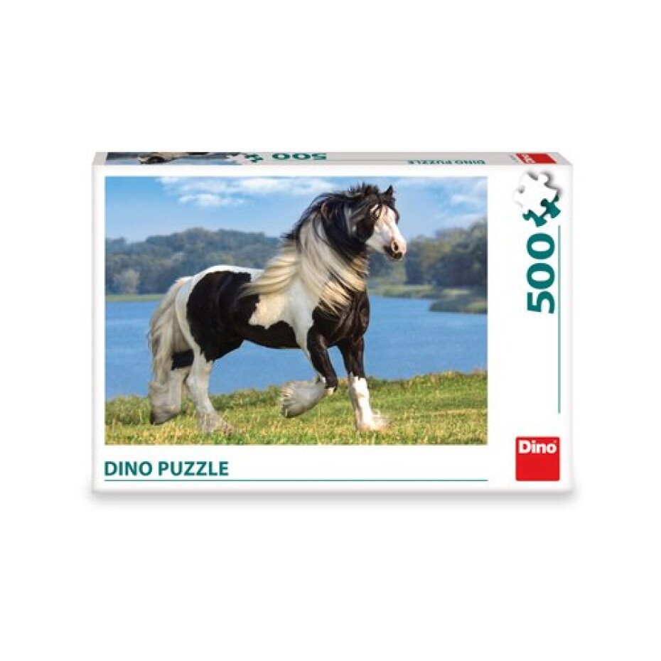 Puzzle Černobílý kůň 500 dílků - main (0)