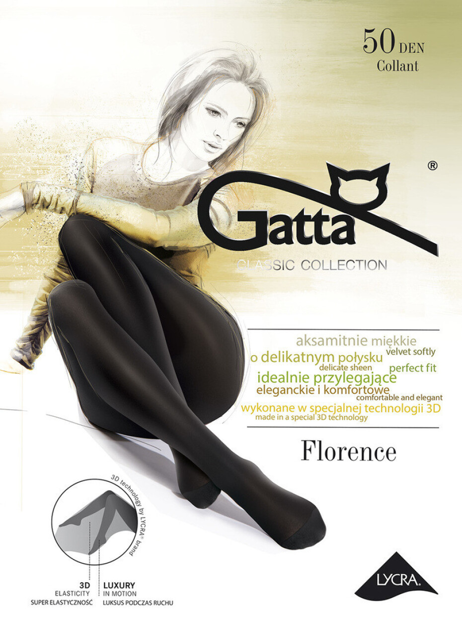 Dámské punčochové kalhoty FLORENCE 50 3D, 50 DEN - GATTA nero 2-S - main (0)