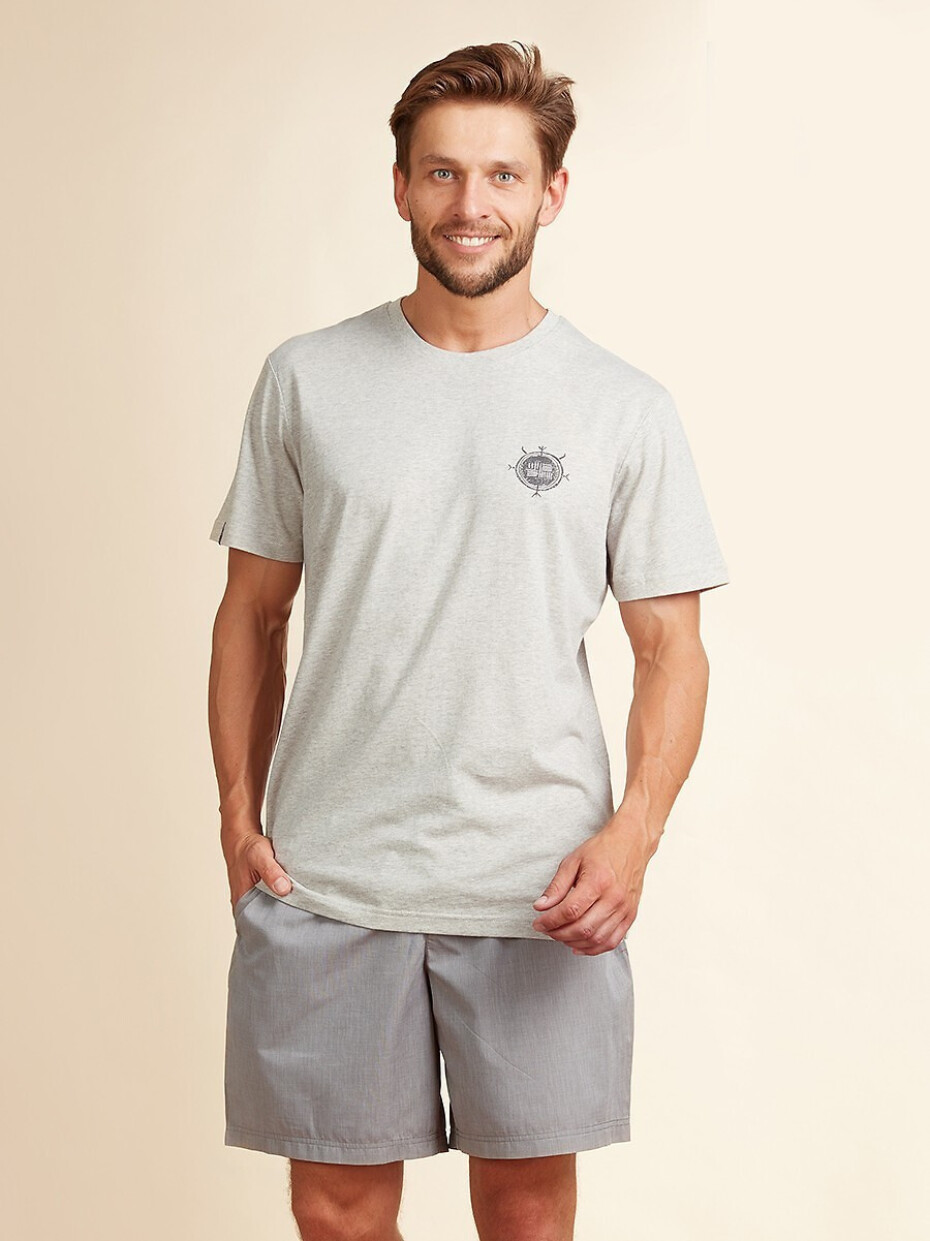 Pánské pyžamo Key MNS 717 A22 M-2XL béžová M - main (0)