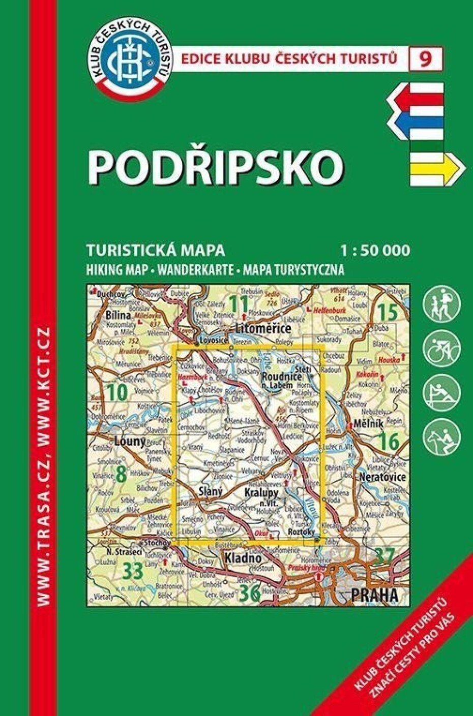 KČT 9 Podřipsko 1:50 000 Turistická mapa, 6.  vydání - main (0)