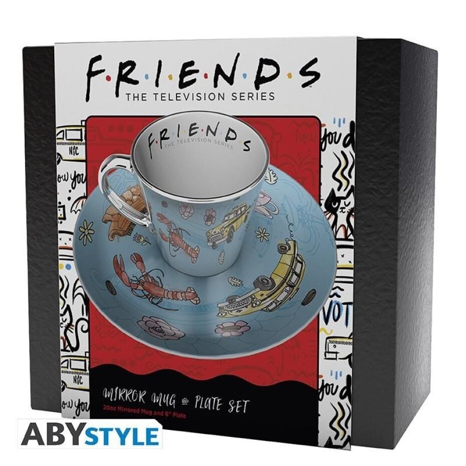 Friends Hrnek s podšálkem 300 ml - Pattern - main (0)