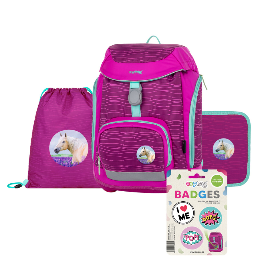Školní set 4 ks Oxy Sherpy - Pink - main (0)