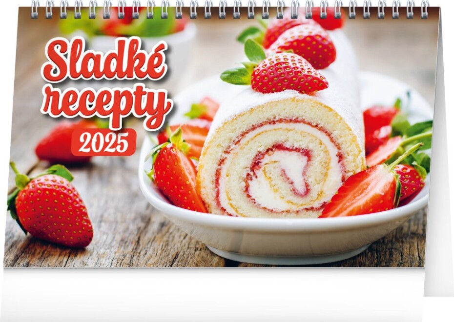 Kalendář 2025 stolní: Sladké recepty, 23,1 × 14,5 cm - main (0)