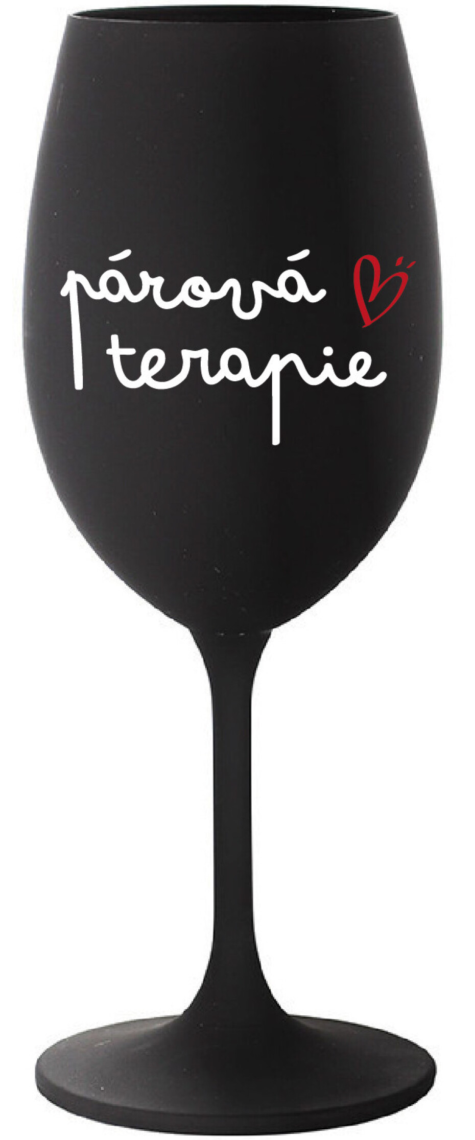 PÁROVÁ TERAPIE - černá sklenice na víno 350 ml - main (0)