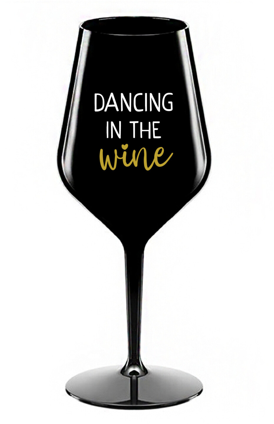 DANCING IN THE WINE - černá nerozbitná sklenice na víno 470 ml - main (0)