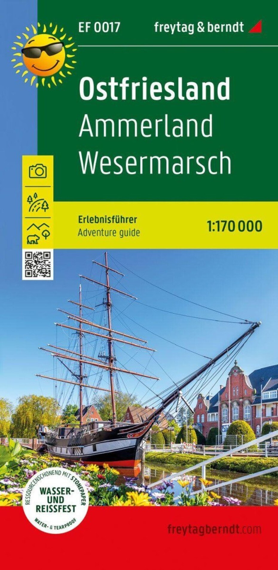 Východní Frísko, Průvodce dobrodružstvím 1:170 000 / turistická a cykloturistická mapa - main (0)