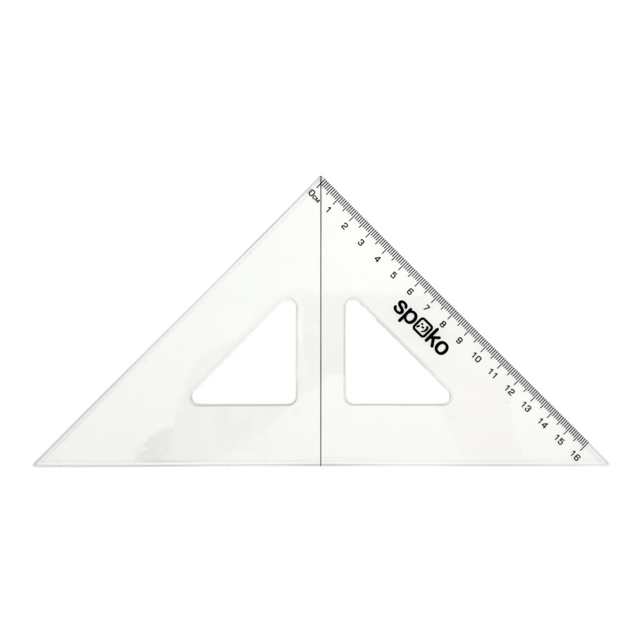 Spoko trojúhelník s ryskou 16 cm - transparentní - main (0)