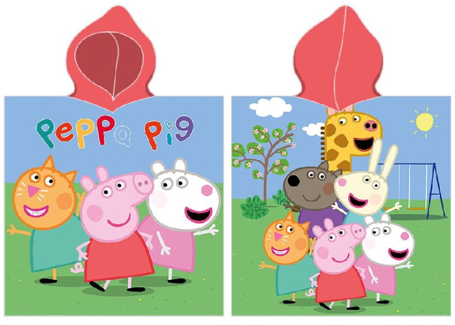Dětské pončo Prasátko Pepina s Kamarády na Louce - main (0)