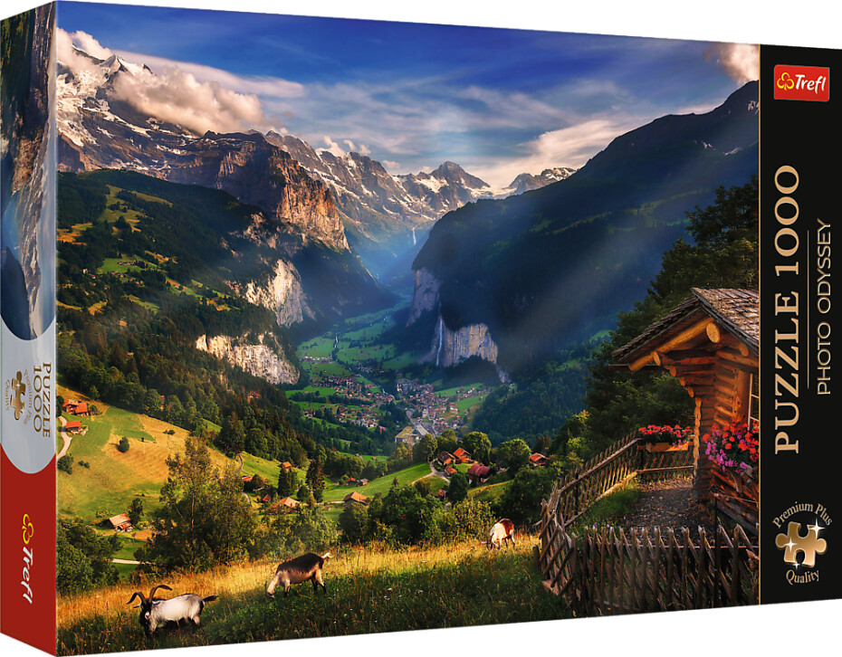Puzzle Premium Plus Photo Odyssey: Lauterbrunnen, Švýcarsko/1000 dílků - Trefl - main (0)