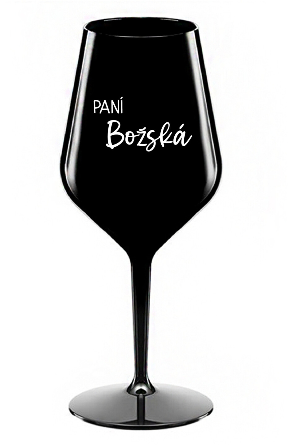 PANÍ BOŽSKÁ - černá nerozbitná sklenice na víno 470 ml - main (0)