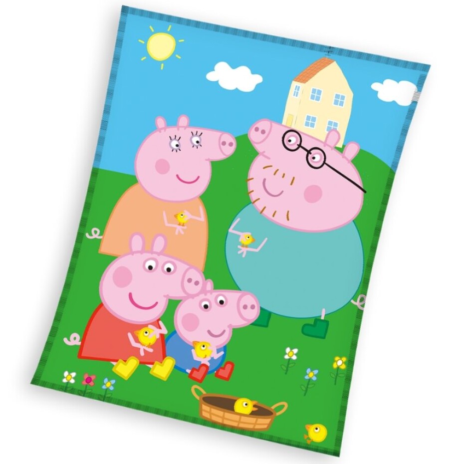Dětská deka Prasátko Pepina a Kuřátka 150x200 cm - main (0)