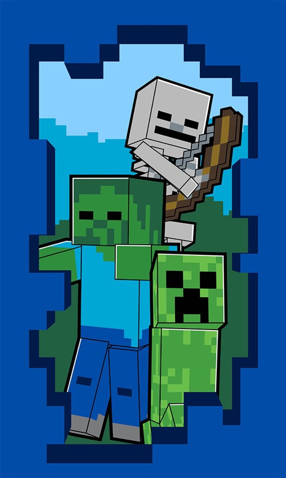 Dětský ručník Minecraft Mob Monsters 30x50 cm - main (0)