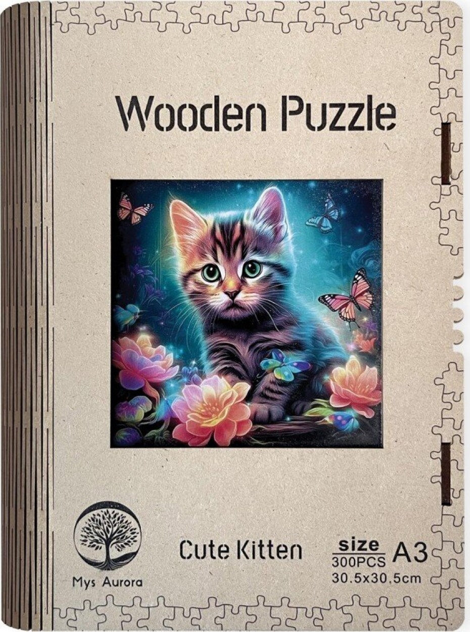 Wooden puzzle Cute Kitten A3 - EPEE - main (0)