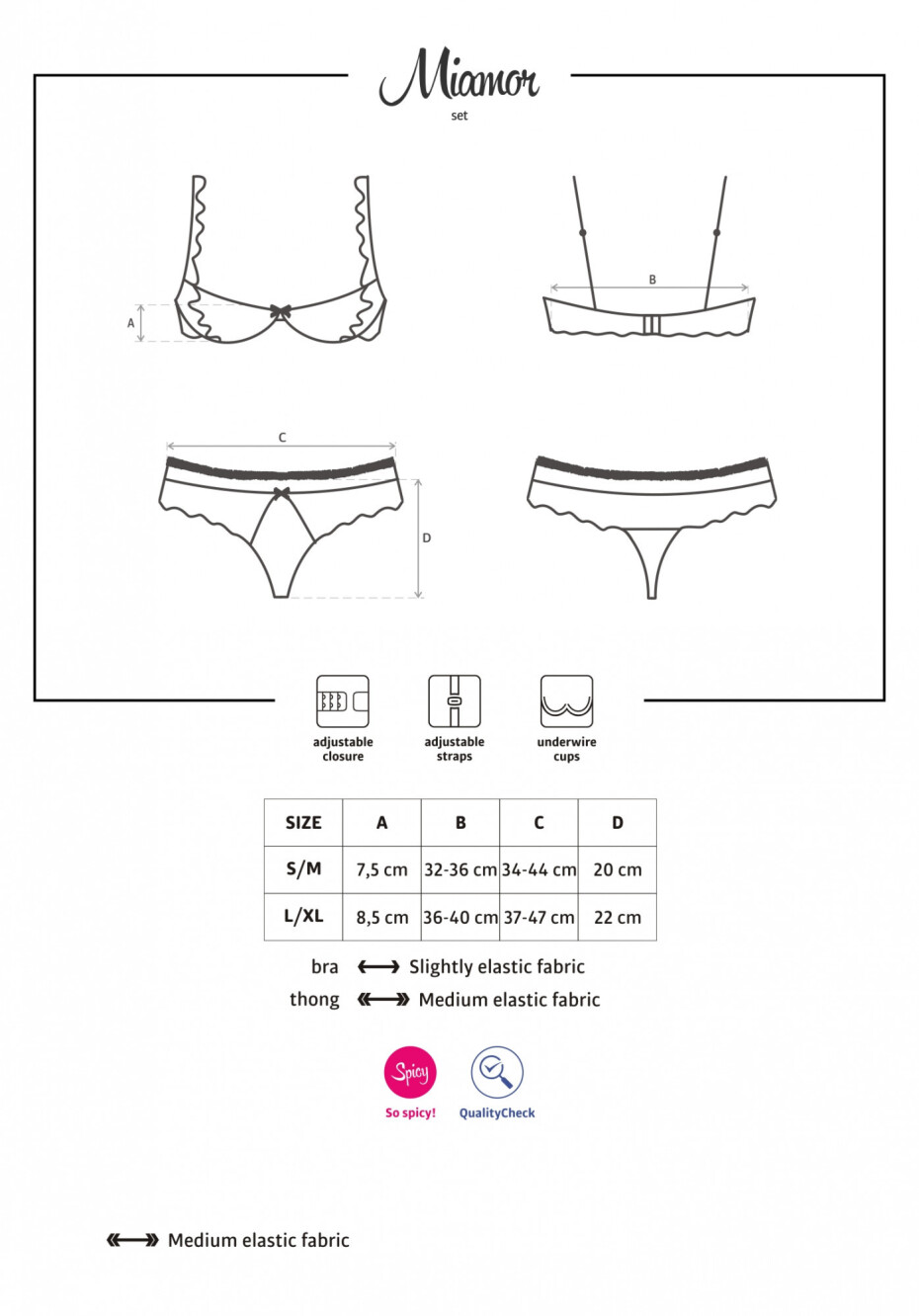 Set Miamor set - Obsessive černá S/M - main (2)