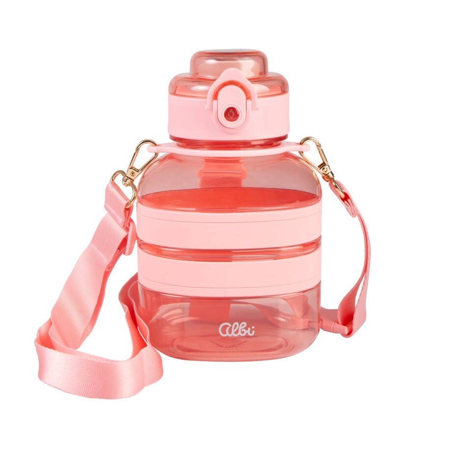 Albi Růžová tritanová láhev na pití s popruhem 780 ml - Albi - main (0)
