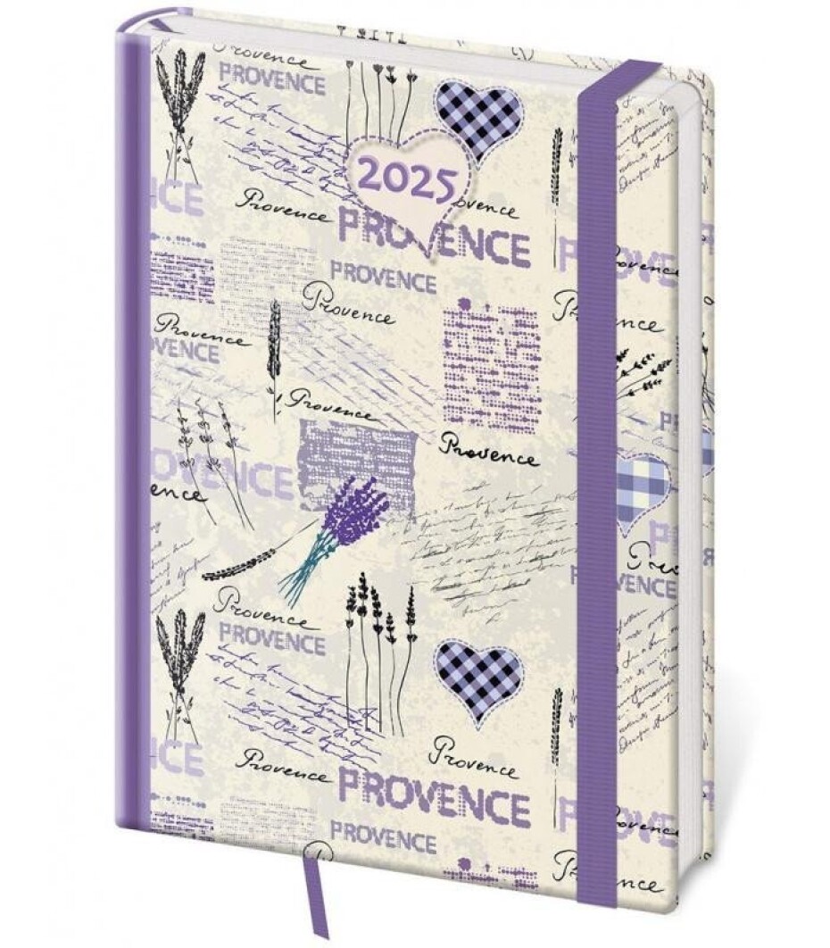 Diář 2025 Vario denní A5 Provence s gumičkou - main (0)
