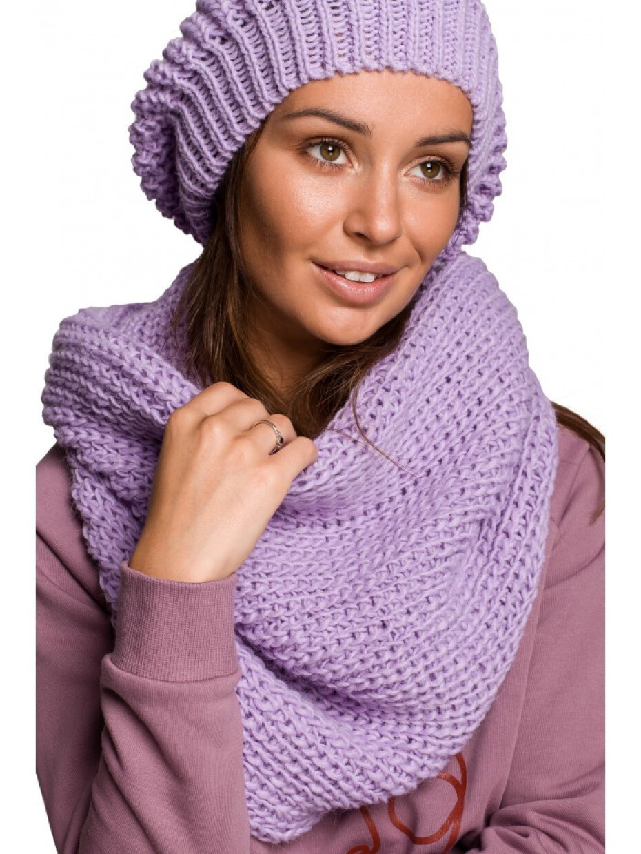 BK061 Oversized žebrovaná pletená čepice - levandulová EU UNI - main (0)