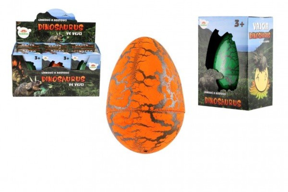 Vejce líhnoucí a rostoucí dinosaurus plast 2 barvy v krabičce 10x15cm - main (0)