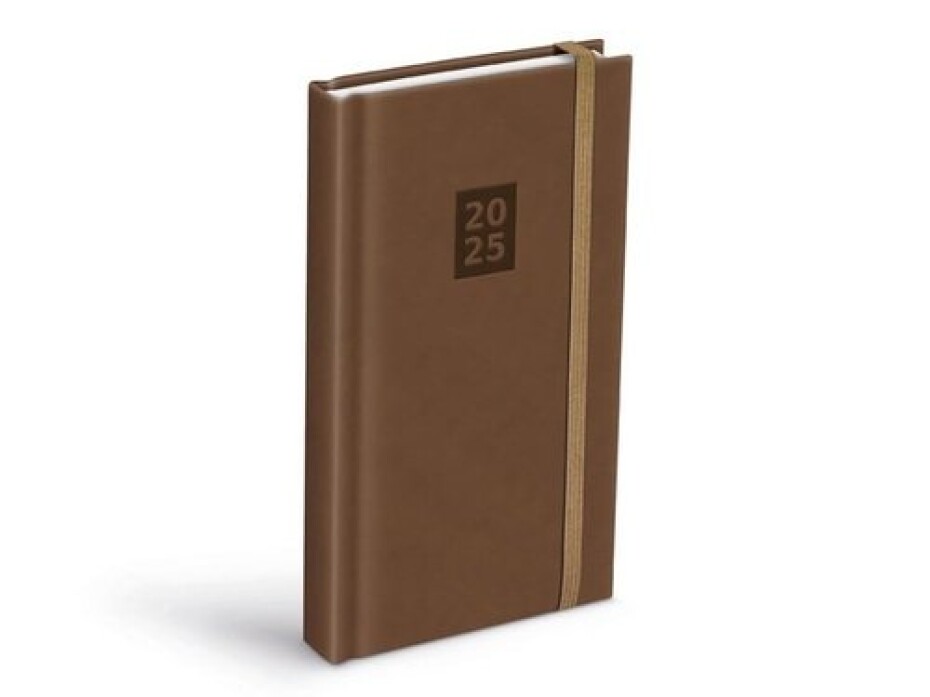 Denní diář 2025 PU beige s gumkou - main (0)