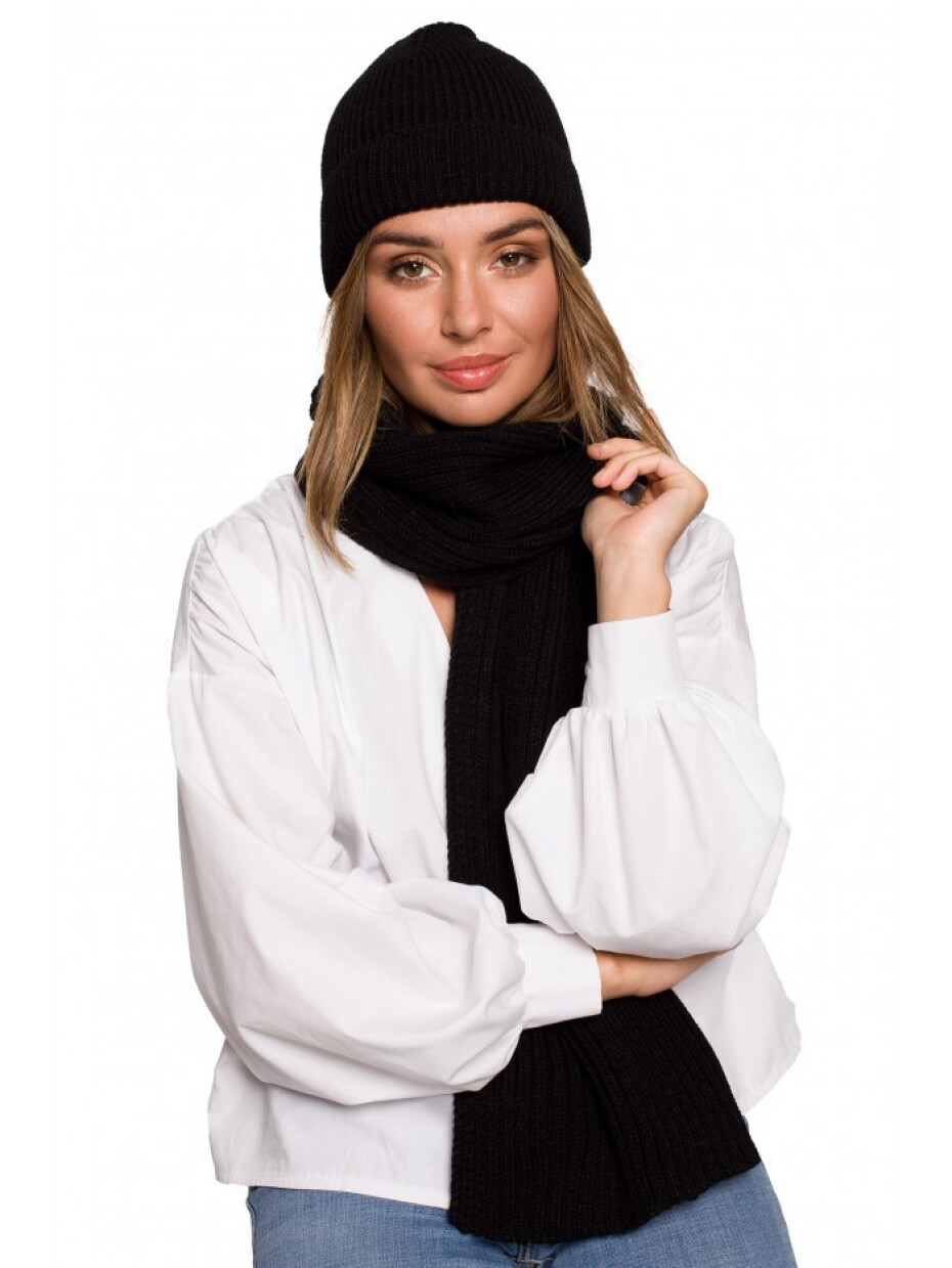 Pletená šála BK081  - BeWear UNI černá - main (3)