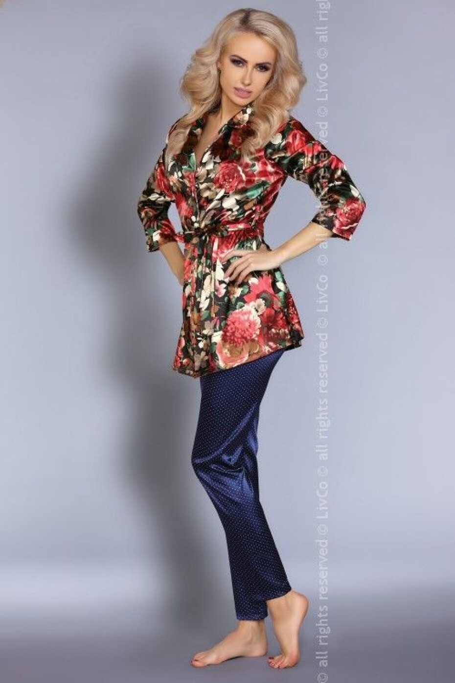 Dámský župan + kalhoty Frida Secret Garden Collection - LivCo Corsetti L/XL - main (2)