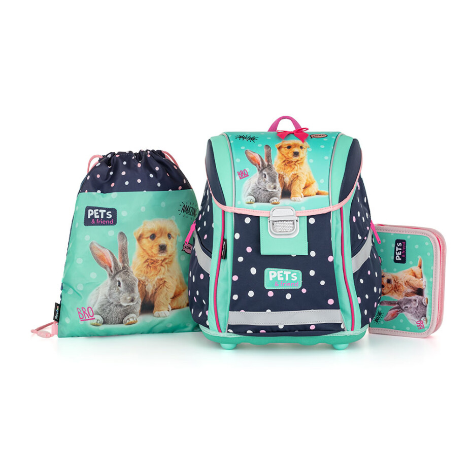 Oxybag školní set 3 dílný premium light - Mazlíčci - main (0)