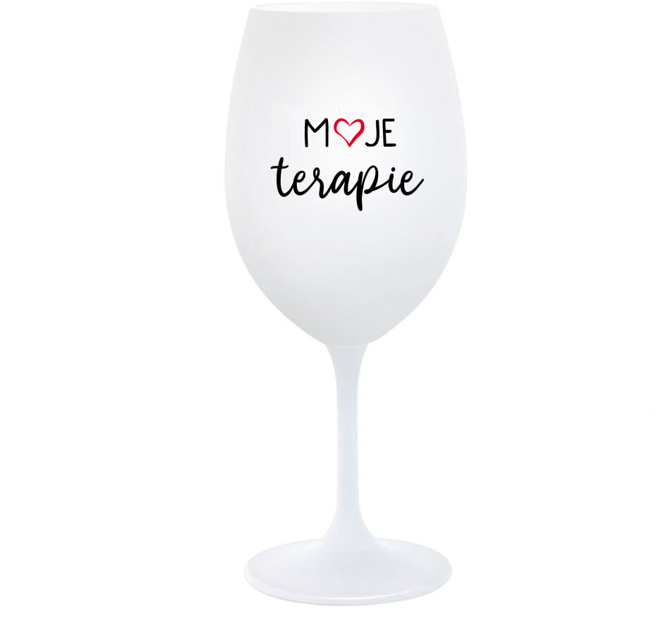 MOJE TERAPIE - bílá  sklenice na víno 350 ml - main (0)