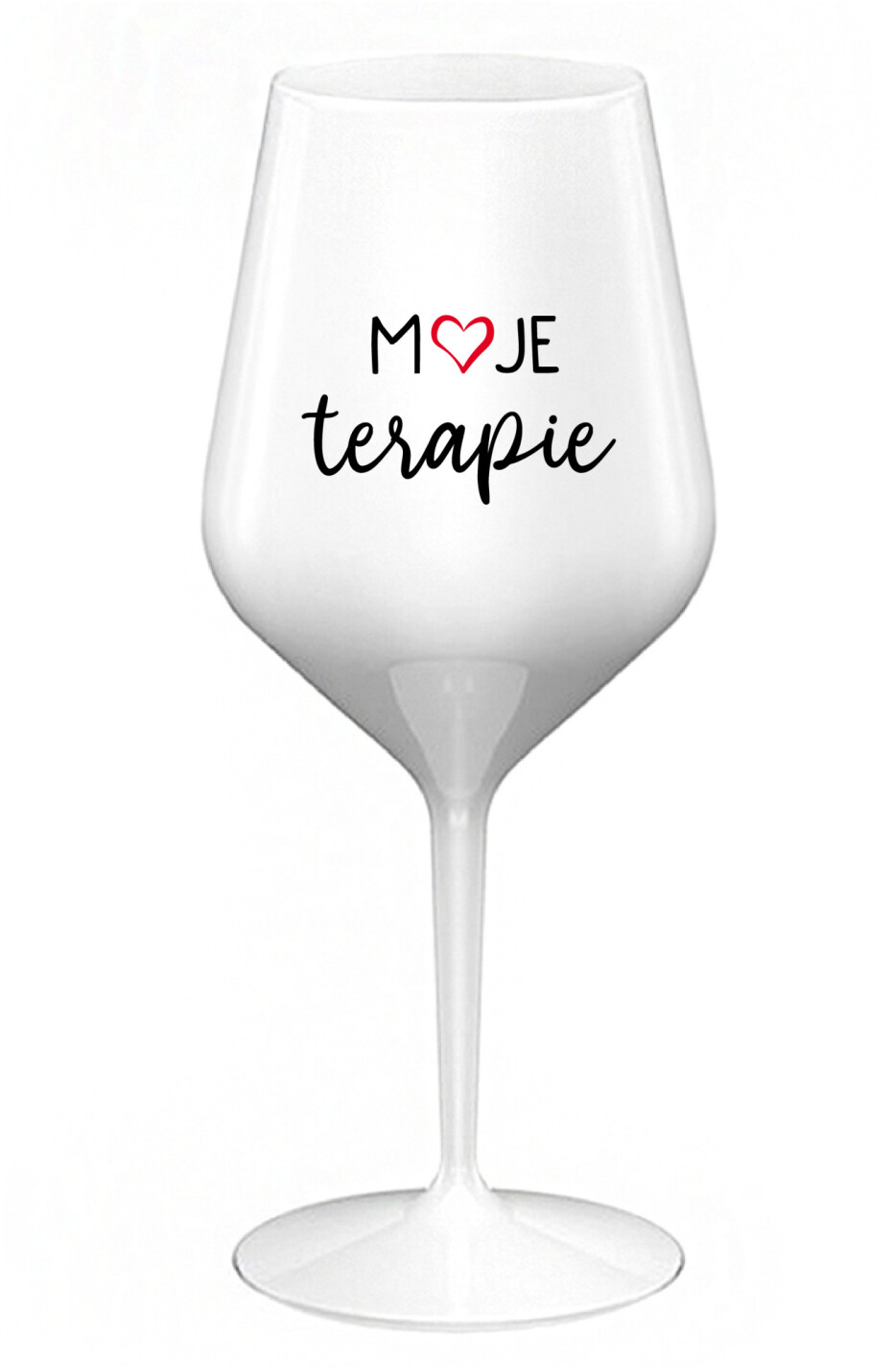 MOJE TERAPIE - bílá nerozbitná sklenice na víno 470 ml - main (0)