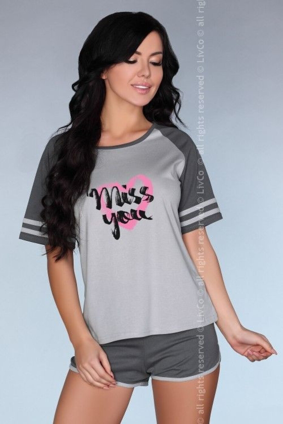 Pyžamo Jeanette Grey - LivCo Corsetti L/XL - main (1)