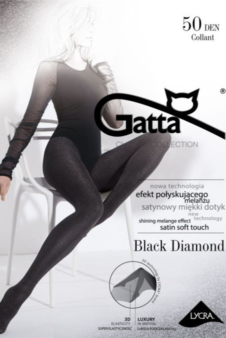 Dámské punčochové kalhoty BLACK DIAMOND - 50 DEN NERO-SILVER 2-S - main (0)