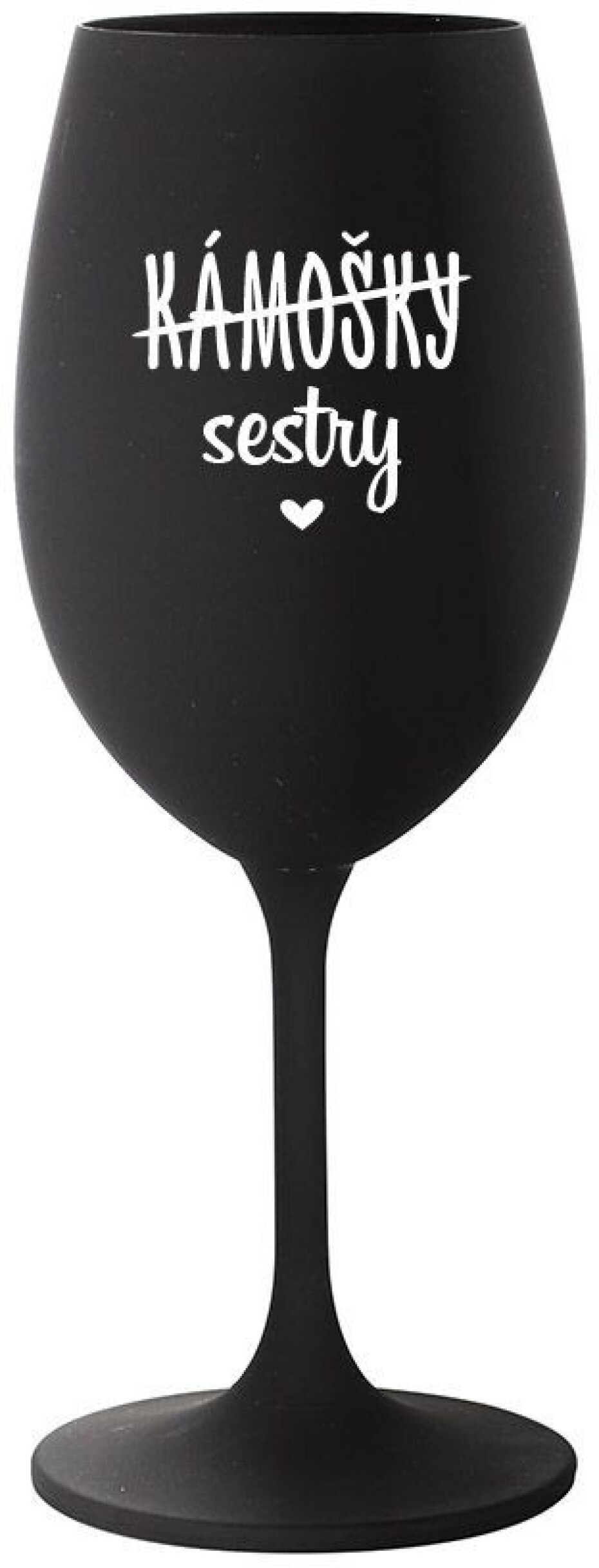 KÁMOŠKY - SESTRY - černá sklenice na víno 350 ml - main (0)