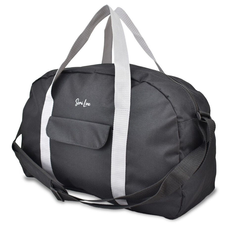 Fitness taška Semiline A3027-1 Black/Grey 45 cm x 29,5 cm x 16,5 cm - main (2)
