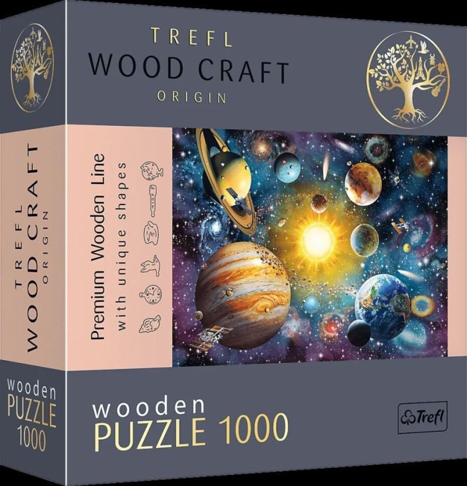 Trefl Wood Craft Origin Puzzle Cesta sluneční soustavou 1000 dílků - main (0)