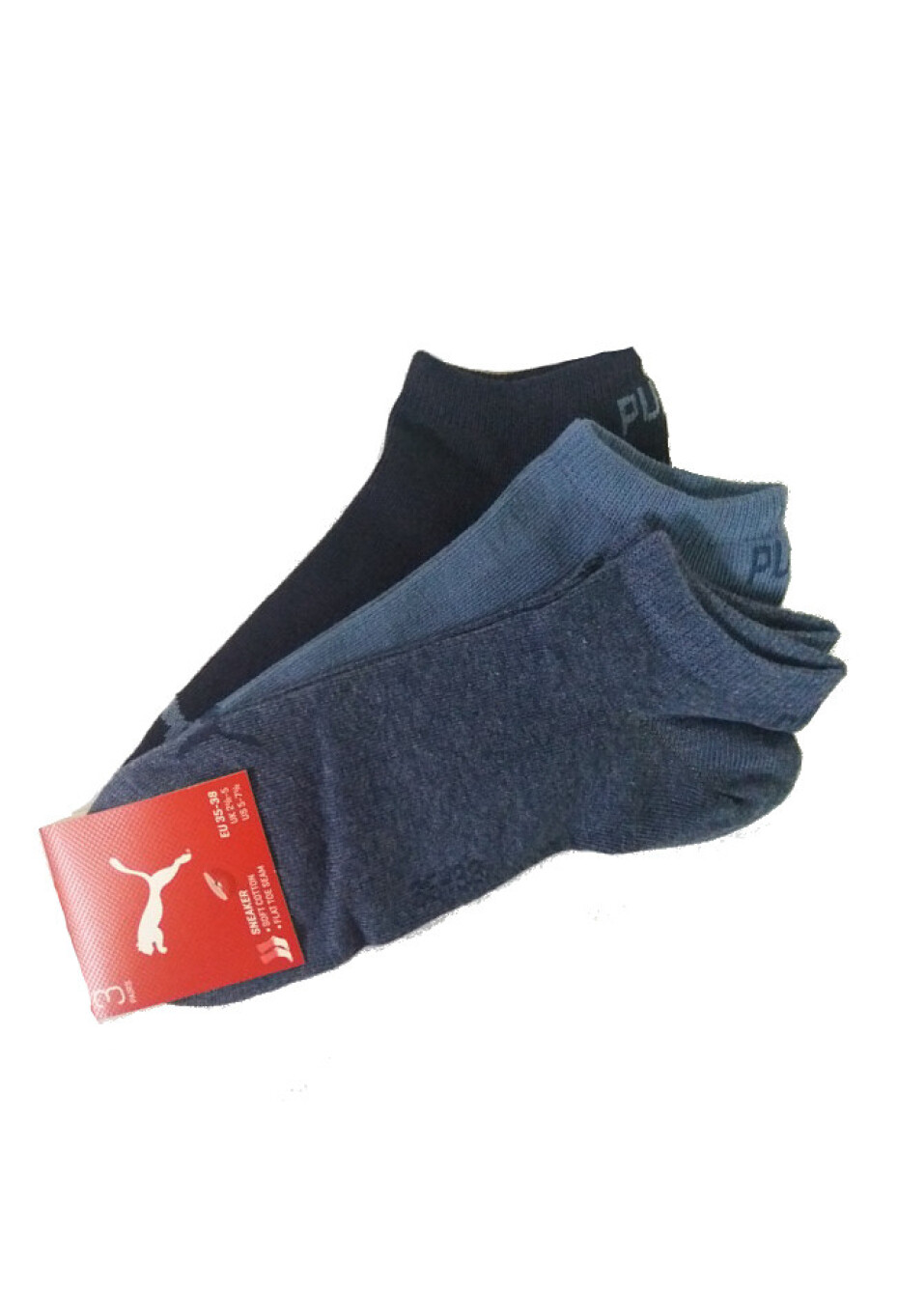 Ponožky Puma 906807 Sneaker Soft A'3 Denim Blue 35-38 - main (16)